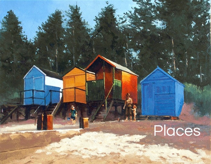 Painted coastal scene representing the Places collection